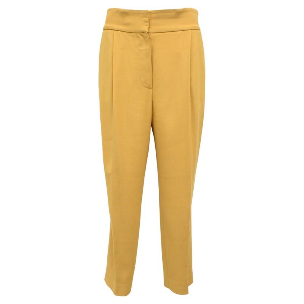 Brunello Cucinelli Straight Leg Pants in Yellow Polyester